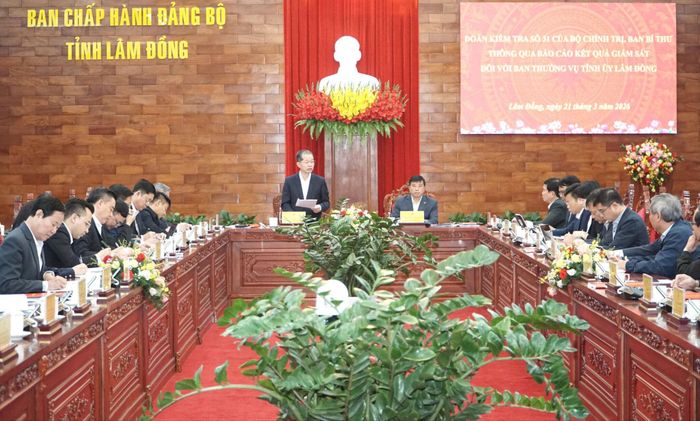 Đoàn Kiểm tra số 31 của Bộ Chính trị, Ban Bí thư do đồng chí Nguyễn Văn Quảng, Bí thư Trung ương Đảng, Chánh án Tòa án nhân dân Tối cao làm Trưởng đoàn đã làm việc với Ban Thường vụ Tỉnh ủy Lâm Đồng để thông qua báo cáo kết quả giám sát về thực hiện các chỉ thị, nghị quyết của Đảng trên địa bàn tỉnh