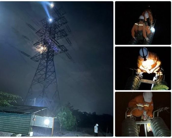 Các Tổ quản lý vận hành đường dây xử lý phát nhiệt đường dây 220kV Thường Tín – Kim Động