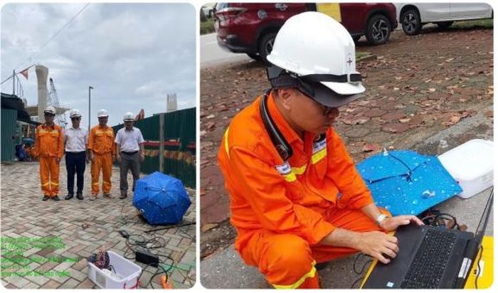 Ông Đinh Thế Hùng – Phó Truyền tải điện Hà Nội kiểm tra công tác thí nghiệm cáp ngầm 220kV Tây Hà Nội - Chèm