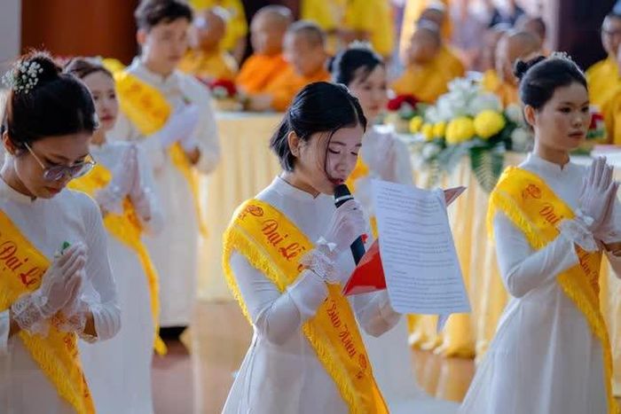 Đại diện Phật tử dâng lời hoài niệm Vu lan