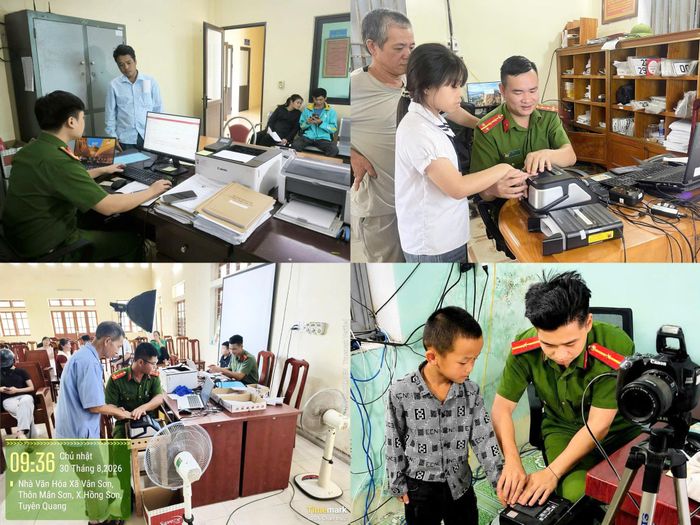 Phòng Cảnh sát Quản lý hành chính về trật tự xã hội phối hợp Công an các xã, phường duy trì lực lượng tiếp nhận, xử lý hồ sơ cấp căn cước và thu nhận định danh điện tử mức 2