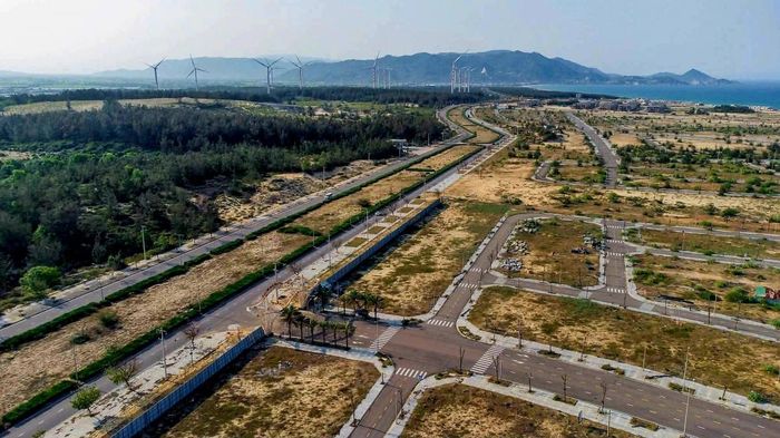 Một dự án đô thị đang triển khai tại Nhơn Hội (Ảnh: PV)