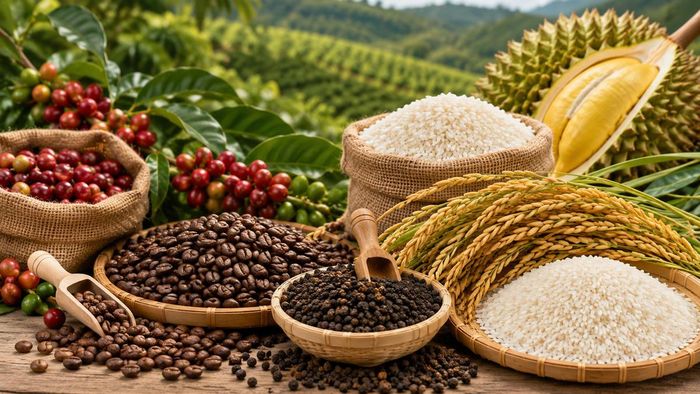 Ngày 2/9, cà phê Tây Nguyên dao động 95.000 - 95.700 đồng/kg, hồ tiêu phổ biến 135.000 - 137.000 đồng/kg. Ảnh minh họa được tạo với sự hỗ trợ của AI.