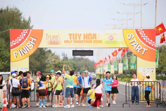 Giải chạy Tuy Hòa 2026 góp phần lan tỏa tinh thần rèn luyện thể thao, quảng bá hình ảnh biển Tuy Hòa.
