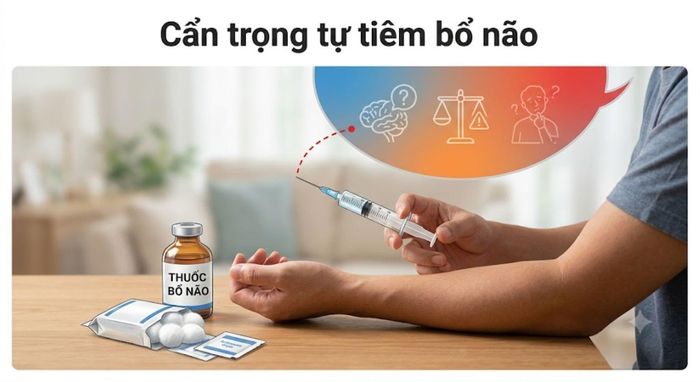 Bác sĩ cảnh báo không nên tự tiêm thuốc bổ não tại nhà.