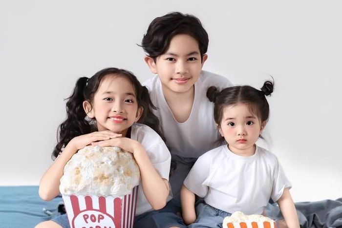 3 con đẹp như tranh vẽ nhà Khánh Thi - Phan Hiển.