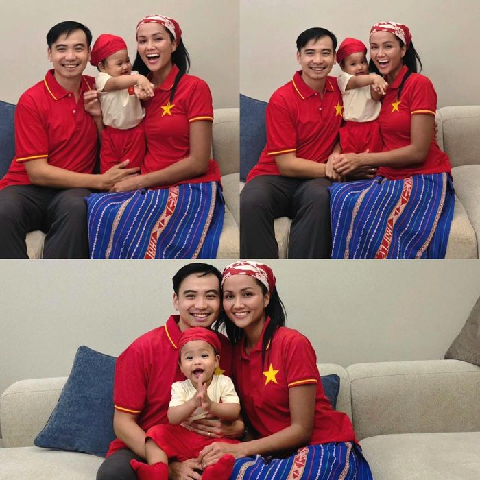Điều khiến fan thích thú còn là biểu cảm háo hức, phấn khích của bé Harley nhà H'Hen Niê. Đáp lại tình cảm của người hâm mộ, H'Hen Niê tiết lộ: "Quốc khánh đầu tiên của Harley, biết hào hứng lắm cả nhà ơi. Mẹ mua cho bộ đồ mới để mặc ngày Quốc khánh, cổ khoái chí, làm trò, vui vẻ lắm".