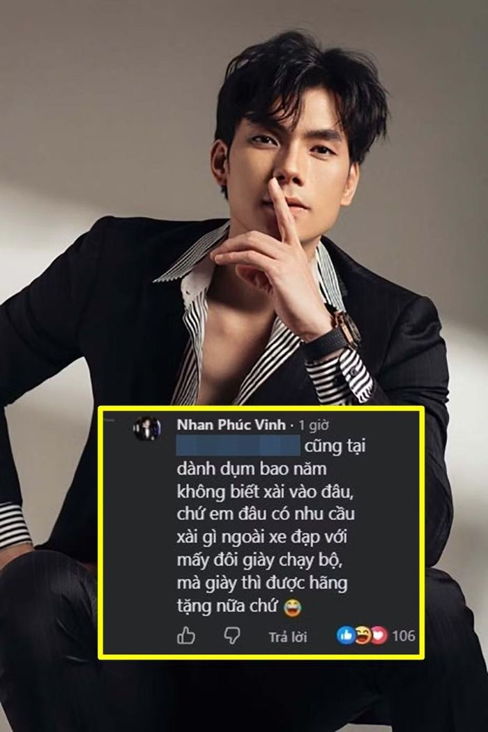 Nhan Phúc Vinh bình luận hài hước.