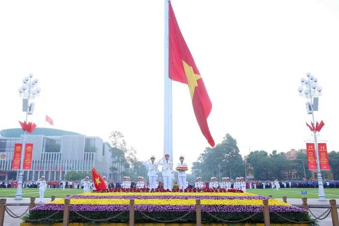 Trang nghiêm Lễ thượng cờ Tổ quốc kỷ niệm 81 năm ngày Quốc khánh 2-9 diễn ra sáng 2-9-2026 tại Quảng trường Ba Đình