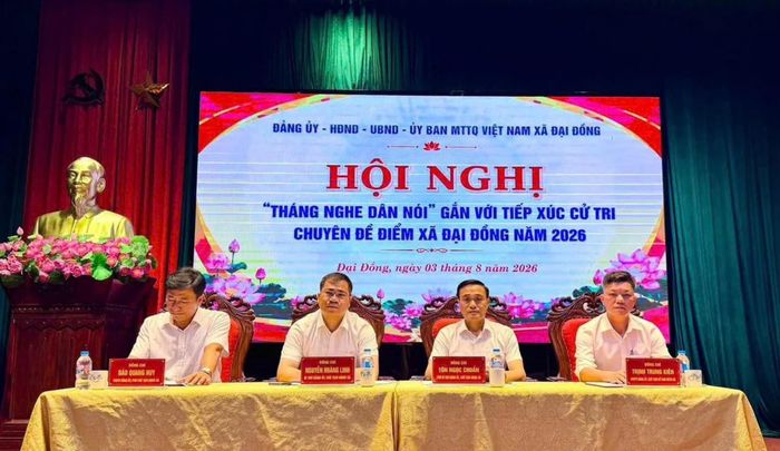 Hội nghị “Tháng nghe dân nói” gắn với tiếp xúc cử tri chuyên đề điểm tại xã Đại Đồng (Hưng Yên).