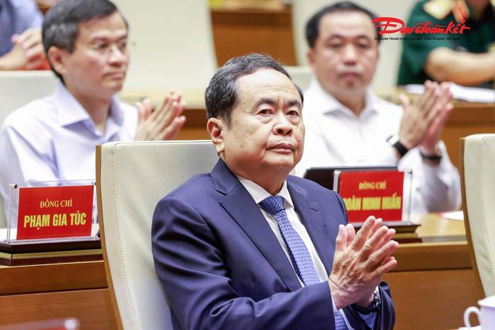 Chủ tịch Quốc hội Trần Thanh Mẫn dự hội nghị. Ảnh: Quang Vinh