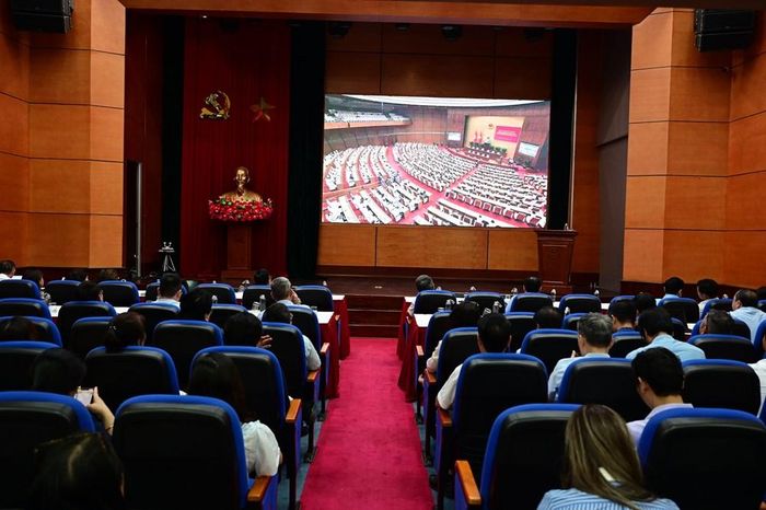 Các đại biểu dự Hội nghị tại điểm cầu Bộ VHTTDL