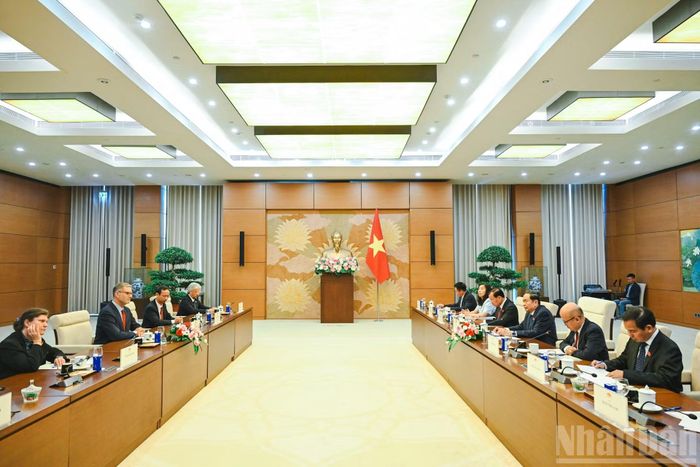 Quang cảnh cuộc tiếp tại Nhà Quốc hội. (Ảnh: DUY LINH)