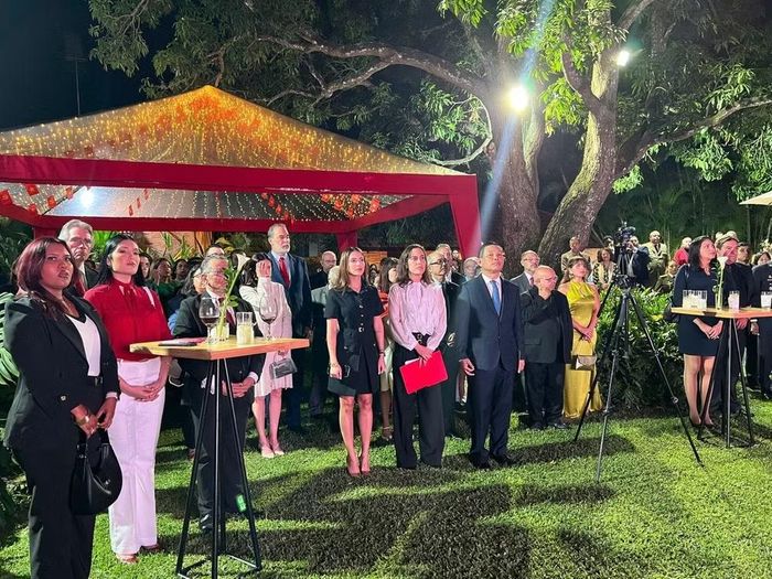  Các đại biểu tham dự Lễ kỷ niệm 81 năm Quốc khánh nước Cộng hòa xã hội chủ nghĩa Việt Nam. ﻿(Ảnh: Đại sứ quán Việt Nam tại Venezuela cung cấp) 