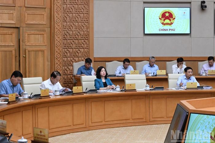 Các thành viên Chính phủ tham dự Phiên họp Chính phủ thường kỳ tháng 8 năm 2026.