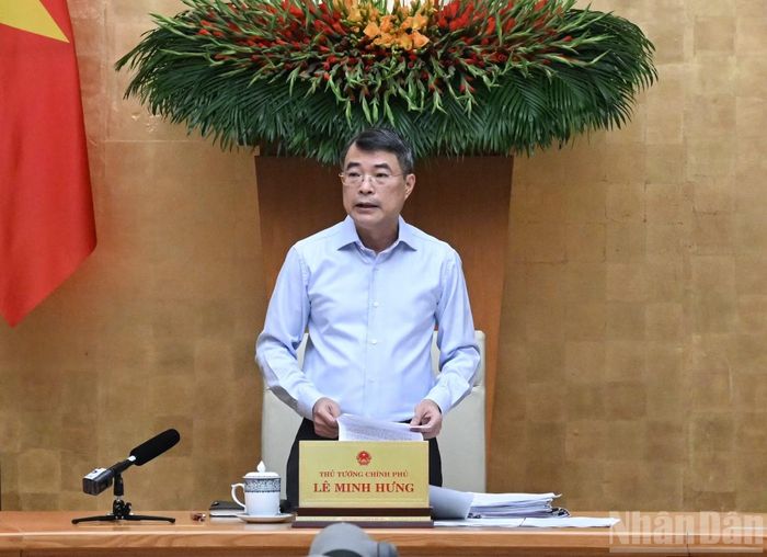 Thủ tướng Lê Minh Hưng phát biểu tại Phiên họp Chính phủ thường kỳ tháng 8 năm 2026.