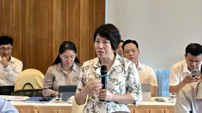 Thứ trưởng Tài chính Nguyễn Bích Ngọc chia sẻ về cơ chế quản lý và sử dụng các khoản viện trợ không hoàn lại từ các tổ chức quốc tế tại Trung tâm ICISE. (Ảnh: Lương Tùng)