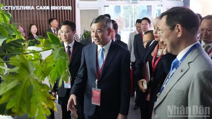 Bộ trưởng Ngô Văn Tuấn tại Diễn đàn Kinh tế phương Đông năm 2026. (Ảnh: THANH THỂ)