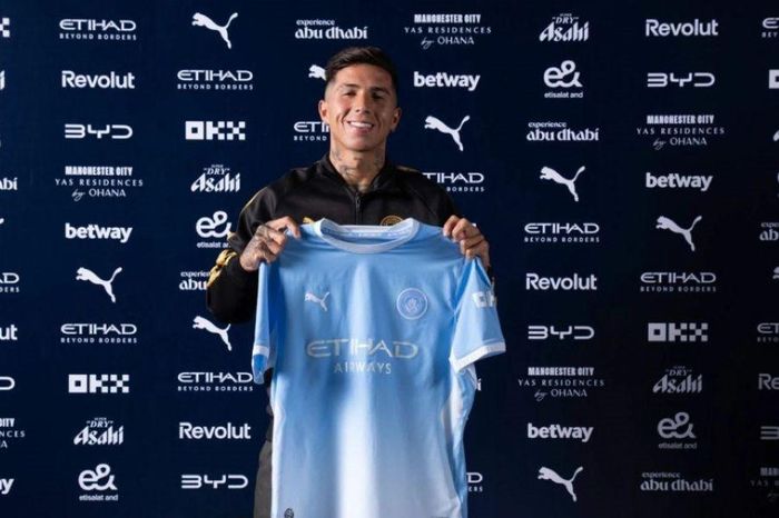 Man City chính thức sở hữu Enzo Fernandez. Ảnh: Câu lạc bộ Man City