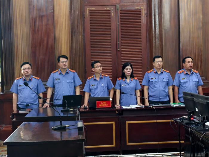 Đại diện VKS tại phiên tòa. Ảnh: NGUYỄN TÂN