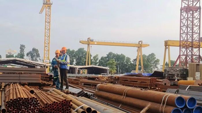 Học sinh Trường Trung cấp nghề Nga Sơn sau khi ra trường và làm việc tại tại Nhà máy Amecc Hải Phòng. Ảnh: NTCC