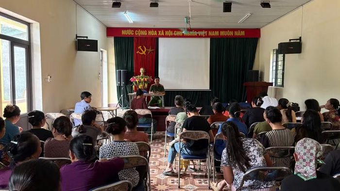 Công an xã Tân Kỳ xác định phải phát huy vai trò của Mặt trận Tổ quốc, các đoàn thể và người có uy tín trong cộng đồng.