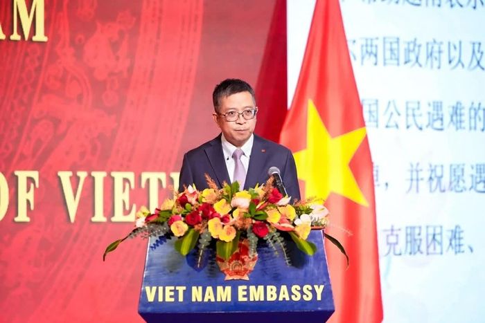 Đại sứ Việt Nam tại Trung Quốc Phạm Thanh Bình phát biểu. (Nguồn: Đại sứ quán Việt Nam tại Trung Quốc)
