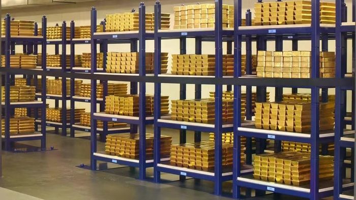 Các thỏi vàng trong một trung tâm lưu giữ. Ảnh: Sawt Al-Imāraṭ