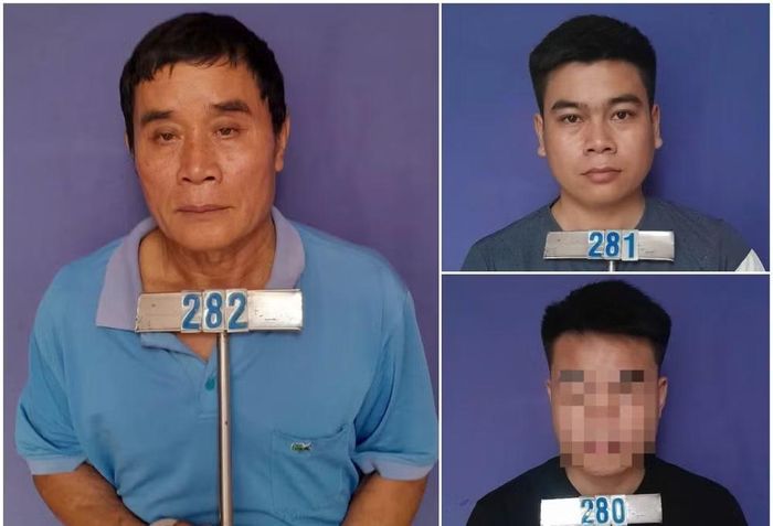 3 đối tượng thuê ô tô đi trộm dê tại cơ quan công an. Ảnh: CANA