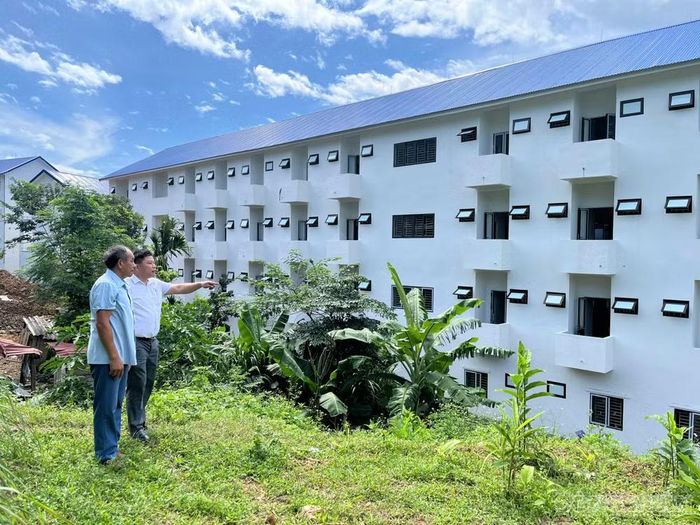 Phần đất gia đình ông Sao hiến đã hình thành một trường học kiên cố