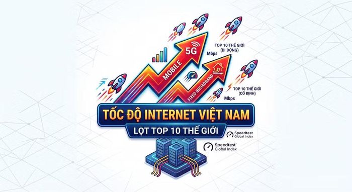 Tốc độ Internet Việt Nam lọt top 10 thế giới - Ảnh: AI.