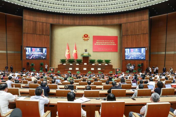 Quang cảnh Hội nghị tại phòng họp Diên Hồng. Ảnh: Vân Anh