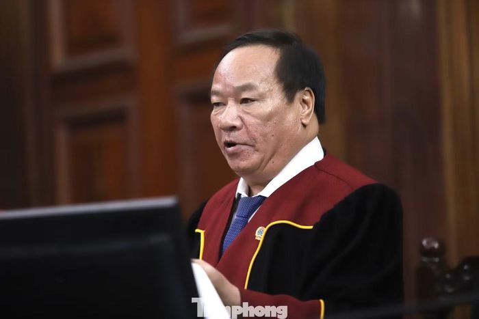 Thẩm phán Vũ Thanh Lâm, Chánh Tòa Hình sự TAND TPHCM, chủ tọa phiên tòa.