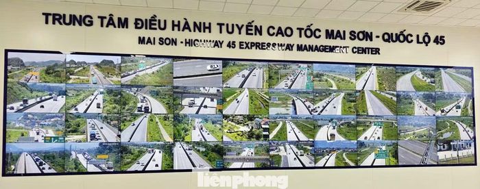 Hệ thống camera hiện đại lắp đặt trên tuyến cao tốc Mai Sơn - Quốc lộ 45.