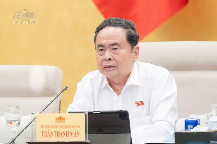 Chủ tịch Quốc hội Trần Thanh Mẫn phát biểu. Ảnh: QH