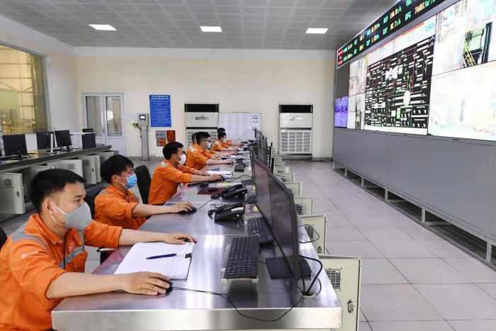 Phòng điều khiển trung tâm của Nhà máy sản xuất điện nhiệt dư - Khu liên hợp sản xuất gang thép Hòa Phát tại Dung Quất. (Ảnh: Tập đoàn Hòa Phát)