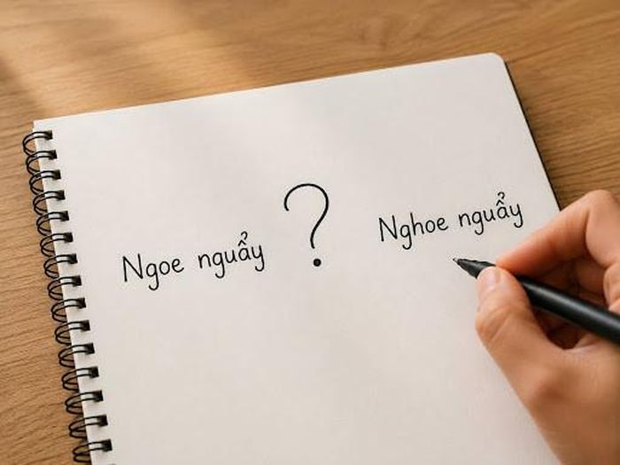Ngoe nguẩy hay nghoe nguẩy là thắc mắc chính tả phổ biến. Ảnh minh họa: AI