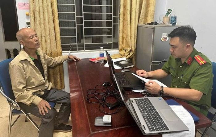 Lê Văn Sáu tại cơ quan Công an. Ảnh: CAPT
