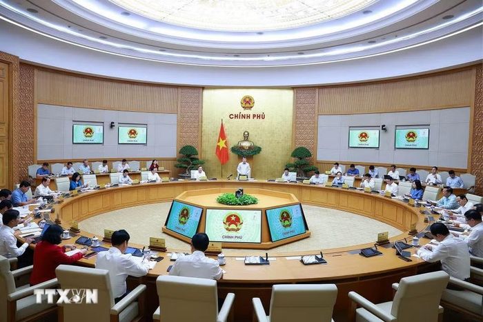 Phiên họp Chính phủ thường kỳ tháng 8 năm 2026. (Ảnh: Dương Giang/TTXVN)