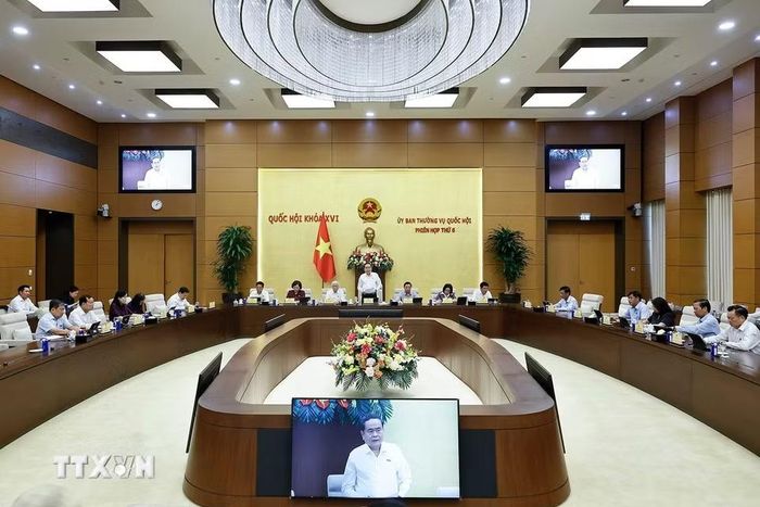 Chủ tịch Quốc hội Trần Thanh Mẫn phát biểu khai mạc Phiên họp. (Ảnh: Doãn Tấn/TTXVN)