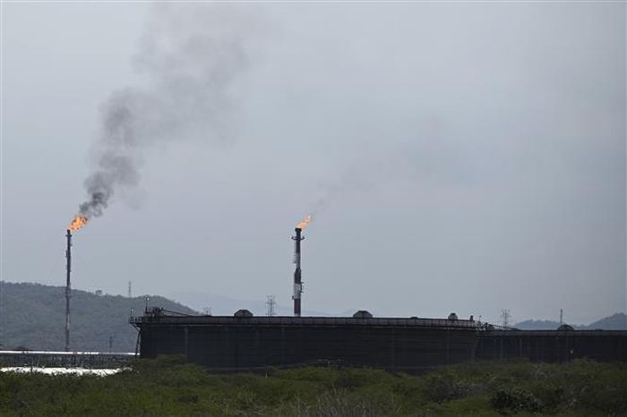 Khu phức hợp công nghiệp hóa dầu tại bang Anzoategui, Venezuela. Ảnh: THX/TTXVN phát