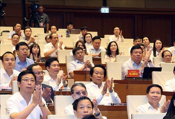 Đại biểu tham dự hội nghị tại phòng họp Diên Hồng, Nhà Quốc hội, Hà Nội. Ảnh: Thống Nhất/TTXVN