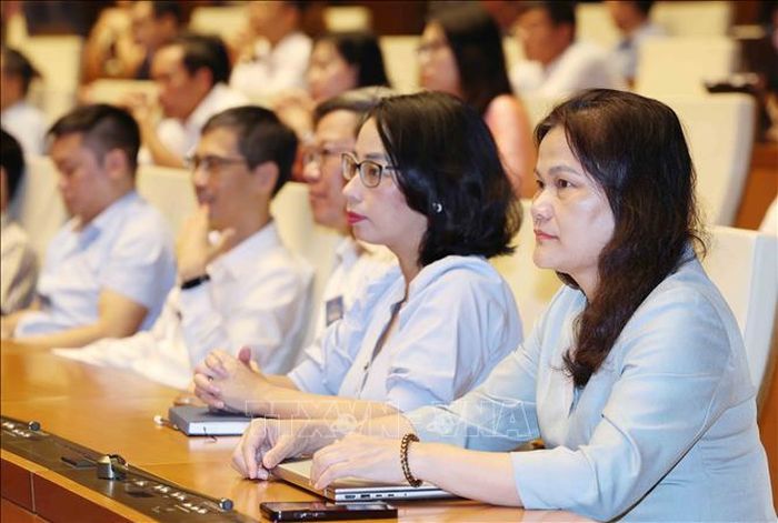 Đại biểu tham dự hội nghị tại phòng họp Diên Hồng, Nhà Quốc hội, Hà Nội. Ảnh: Phương Hoa/TTXVN