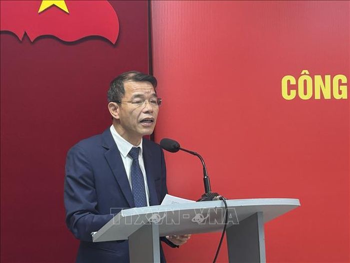 Ông Vũ Thanh Mai phát biểu nhận nhiệm vụ mới.