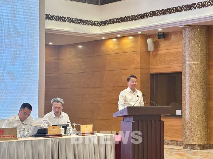 Bộ trưởng, Chủ nhiệm Văn phòng Chính phủ Đặng Xuân Phong phát biểu tại buổi họp báo. Ảnh: Thắng Trung/Bnews/vnanet.vn