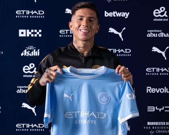 Enzo Fernández chuyển đến Man City. Ảnh: Manchester City FC