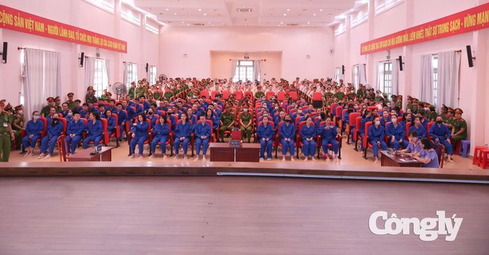 Các bị cáo tại điểm cầu Trại tạm giam Chí Hoà (T30) công an TP.HCM