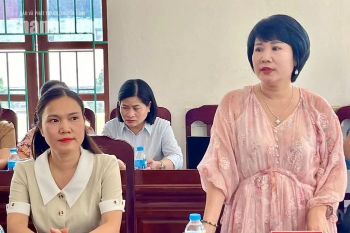 Đại diện lãnh đạo Công ty TNHH Huệ Anh phát biểu tại buổi lễ.