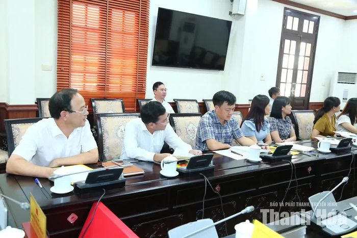 Các đại biểu dự hội nghị tại điểm cầu Thanh Hóa.
