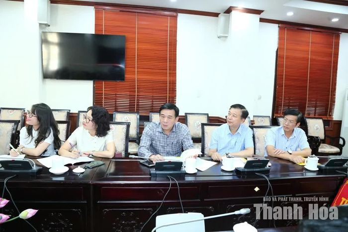 Các đại biểu dự hội nghị tại điểm cầu Thanh Hóa.